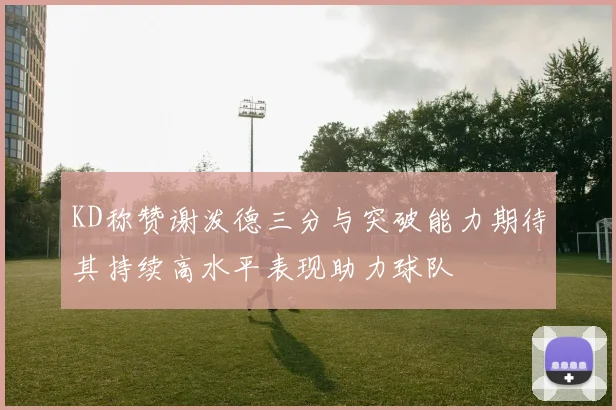 KD称赞谢泼德三分与突破能力期待其持续高水平表现助力球队